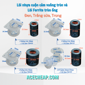 Lõi nhựa cuộn cảm vuông tròn và Lõi Ferrite tròn ống