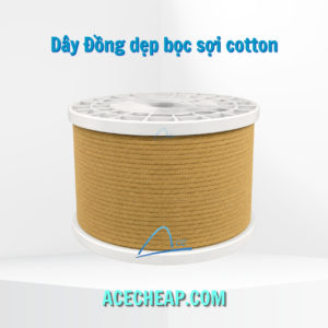 Dây đồng dẹp bọc sợi cotton, dây đồng dẹp bọc cotton, dây đồng chữ nhật, dây đồng cotton, dây đồng dẹt, dây đồng dẹt quấn máy hàn