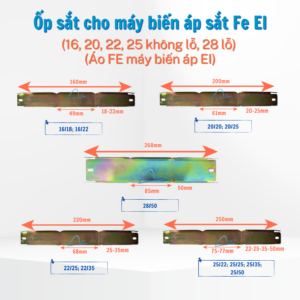 Ốp sắt cho máy biến áp sắt Fe EI, Áo