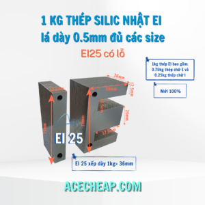 Thép silic EI, thép silic kỹ thuật điện, thép tấm silic, thép silicon, thép điện từ silic, lá thép silic, giá thép silic, giá tôn silic, tôn silic, tôn silic định hướng, thép silic định hướng; Thép silic kỹ thuật điện EI25L có lỗ