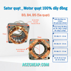 Sator quạt _ Motor quạt 100% dây đồng
