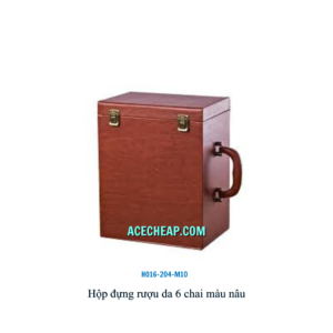 Hộp đựng rượu da 6 chai màu nâu HO16-204-M10