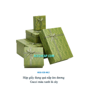 Hộp giấy đựng quà nắp âm dương Gucci màu xanh lá cây HO18-028-M12
