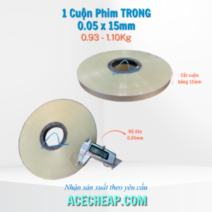 Cuộn phim trong dày 0.05mm× bảng 15 mm cách điện quấn biến áp xuyến