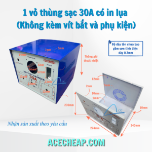 Vỏ thùng sạc 30A có in lụa (Không kèm vít bắt và phụ kiện)