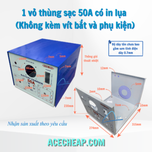Vỏ thùng sạc 50A có in lụa (Không kèm vít bắt và phụ kiện)