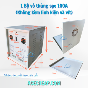 1 Bộ vỏ thùng sạc 100A (không kèm linh kiện và vít bắt)