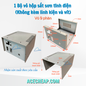 1 Bộ vỏ hộp sắt sơn tĩnh điện (Không kèm linh kiện và vít) Vỏ 9 Phân