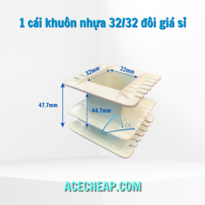 Bộ khuôn nhựa biến áp đôi, khuôn nhựa biến áp, khuôn nhựa quấn biến áp, Bộ khuôn nhựa biến áp đôi EI 32/32