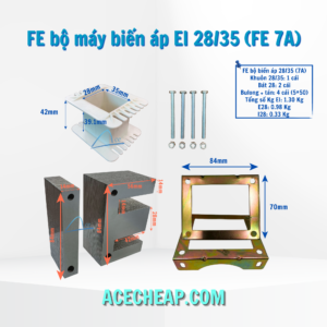 Fe bộ máy biến áp, Thép silic, Bộ máy biến áp, Cấu tạo của máy biến áp, Fe bộ máy biến áp EI 28/35