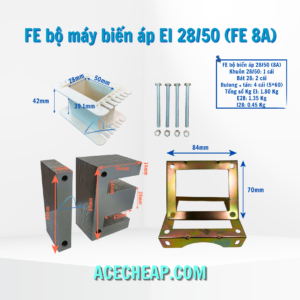 Fe bộ máy biến áp, Thép silic, Bộ máy biến áp, Cấu tạo của máy biến áp, Fe bộ máy biến áp EI 28/50
