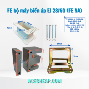 Fe bộ máy biến áp, Thép silic, Bộ máy biến áp, Cấu tạo của máy biến áp, Fe bộ máy biến áp EI 28/60