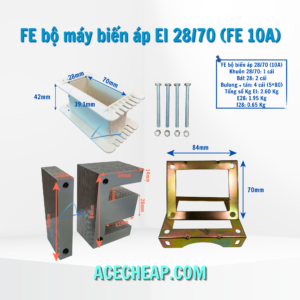 Fe bộ máy biến áp, Thép silic, Bộ máy biến áp, Cấu tạo của máy biến áp, Fe bộ máy biến áp EI 28/70