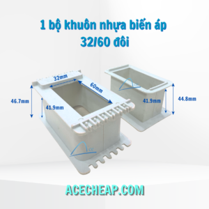 Bộ khuôn nhựa biến áp đôi, khuôn nhựa biến áp, khuôn nhựa quấn biến áp, Bộ khuôn nhựa biến áp đôi EI 32/60 đôi