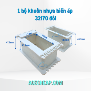 Bộ khuôn nhựa biến áp đôi, khuôn nhựa biến áp, khuôn nhựa quấn biến áp, Bộ khuôn nhựa biến áp đôi EI 32/70
