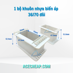 Bộ khuôn nhựa biến áp đôi, khuôn nhựa biến áp, khuôn nhựa quấn biến áp, Bộ khuôn nhựa biến áp đôi EI 36/70 đôi
