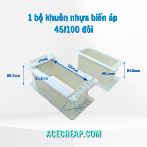 Bộ khuôn nhựa biến áp đôi, khuôn nhựa biến áp, khuôn nhựa quấn biến áp, Bộ khuôn nhựa biến áp đôi EI 45/100