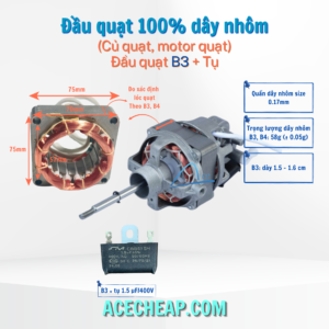 Đầu quạt nhôm B3, Motor quạt nhôm B3