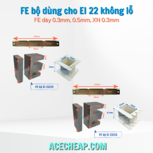 Fe bộ máy biến áp, Thép silic, Bộ máy biến áp, Cấu tạo của máy biến áp, EI 22/25, EI 22/35