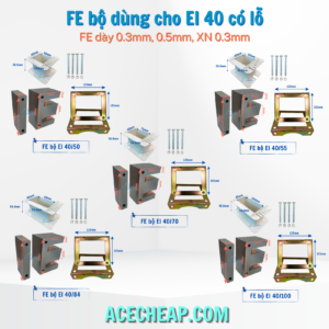 FE bộ máy biến áp EI 40/50, EI 40/55, EI 40/70, EI 40/84, EI 40/100, Fe bộ máy biến áp, Thép silic, Bộ máy biến áp, Cấu tạo của máy biến áp