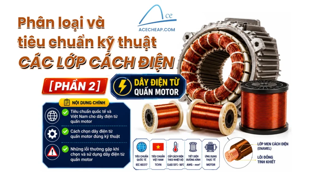 Dây điện từ quấn motor, dây quấn motor, dây đồng quấn motor, các loại dây đồng quấn motor