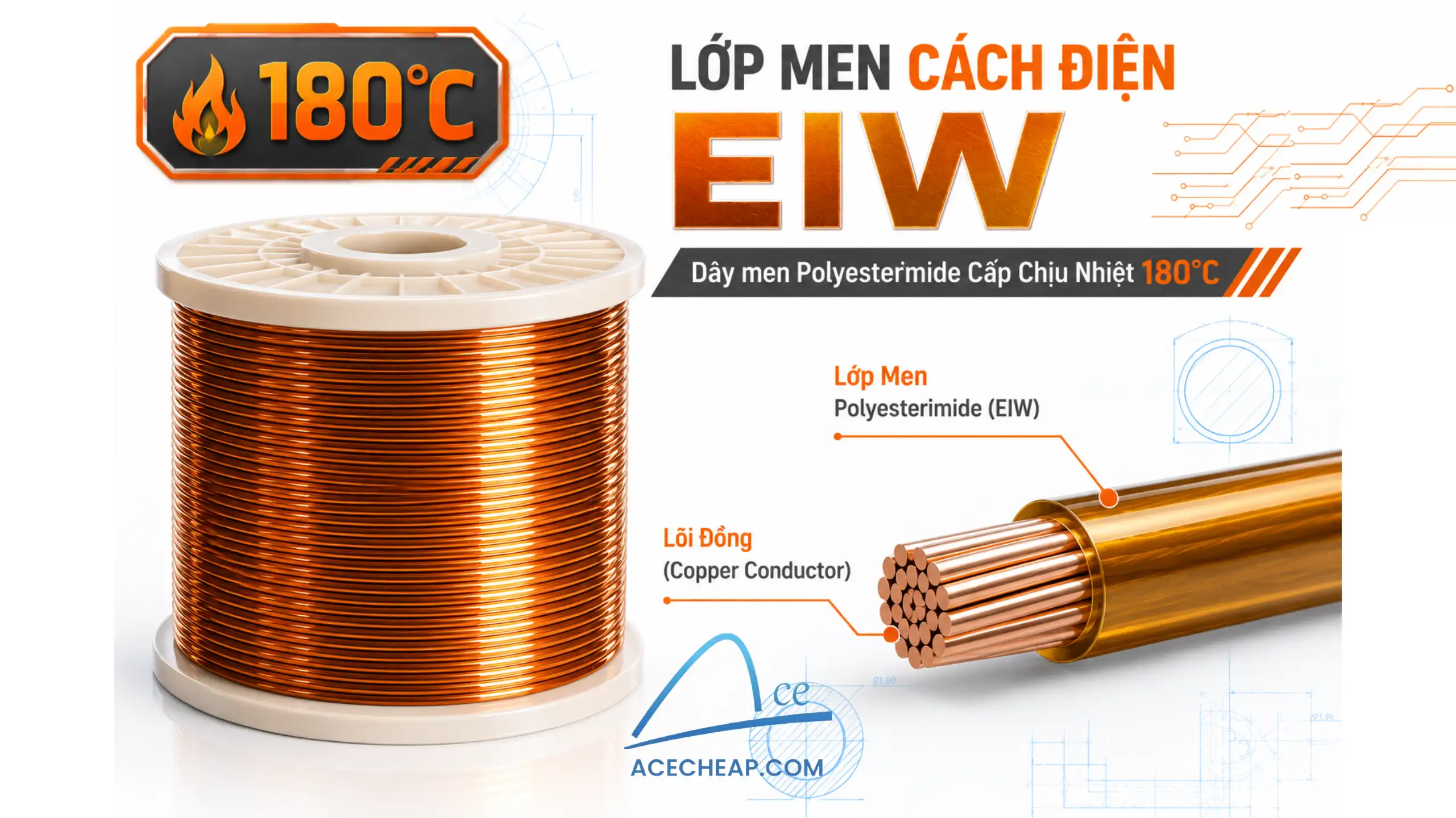 lớp cách điện emay, dây đồng quấn motor 