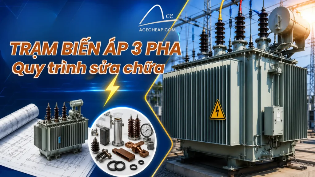 Trạm biến áp 3 pha, sửa chữa trạm biến áp 3 pha, máy biến áp, máy biến áp 3 pha