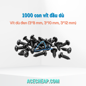 1000 con vít đầu dù (Đen, trắng, long đền đen)