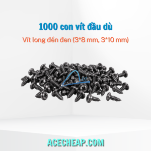 1000 con vít đầu dù (Đen, trắng, long đền đen)
