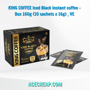 KING COFFEE Iced Black instant coffee - Box 160g (10 sachets x 16g) _ VE