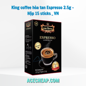 King coffee hòa tan Espresso 2.5g - Hộp 15 sticks _ VN